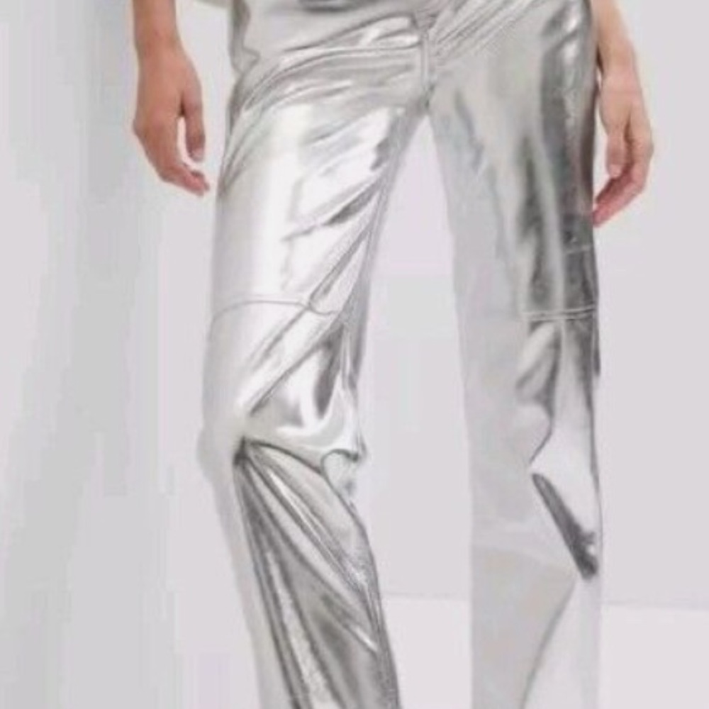 NWT Gap Cheeky Straight High Rise Silver